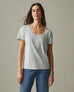 Women's Classic Cotton Scoop Tee - Pearl Blue